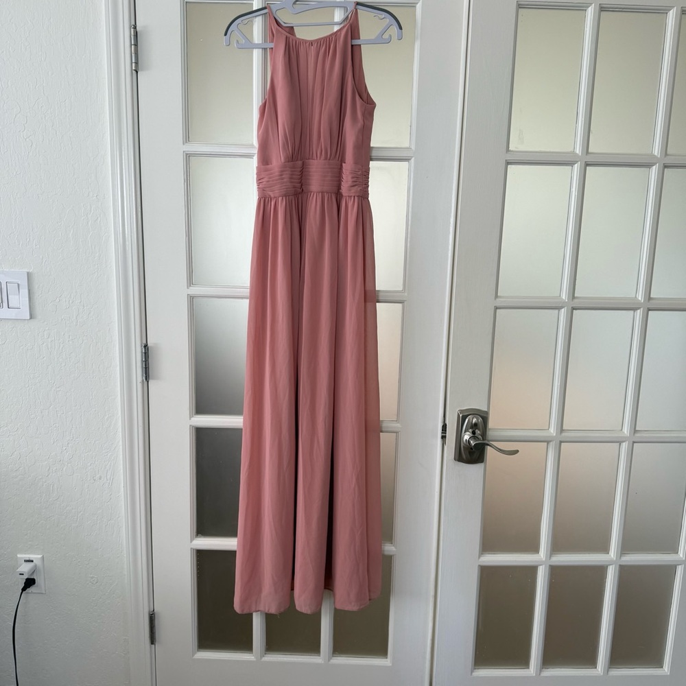 Elegant Soft Pink Maxi Dress